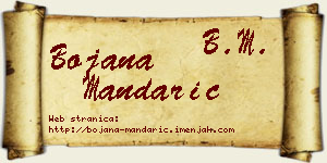 Bojana Mandarić vizit kartica